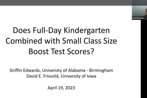 VIAN-Education’s Webinar on “Does Full-Day Kindergarten Combined with Small Class Size Boost Test Scores?”
