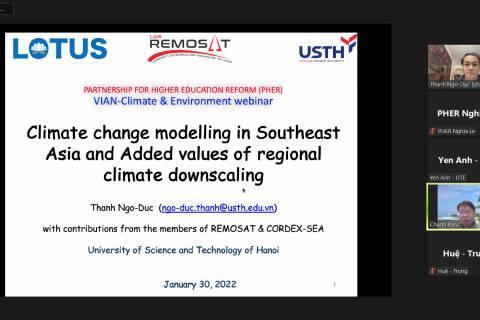 Hội thảo trực tuyến của VIAN-Khí hậu & Môi trường về “Climate change modeling in Southeast Asia and Added values of regional climate downscaling”
