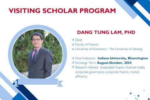 PGS. TS. Đặng Tùng Lâm, Trưởng Khoa Tài chính, Trường Đại học Kinh tế – Đại học Đà Nẵng, tham gia chương trình trao đổi học giả tại một trường hàng đầu Hoa Kỳ trong lĩnh vực Kinh doanh