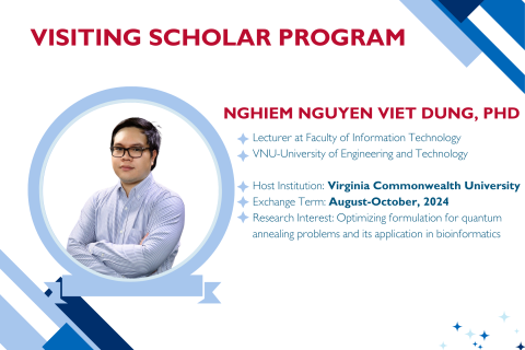 TS. Nghiêm Nguyễn Việt Dũng, giảng viên của Trường Đại học Công nghệ – Đại học Quốc gia Hà Nội, tham gia Chương trình Trao đổi Học giả