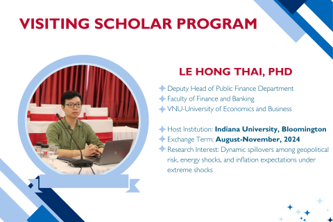 TS. Lê Hồng Thái tham gia Chương trình Trao đổi Học giả: Thúc đẩy nghiên cứu và kết nối học thuật