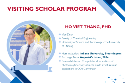 PGS. TS Hồ Viết Thắng, Phó Trưởng Khoa Hóa tại Trường Đại học Bách khoa – Đại học Đà Nẵng, tham gia Chương trình Trao đổi Học giả
